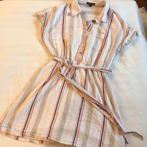 Striped linen dress